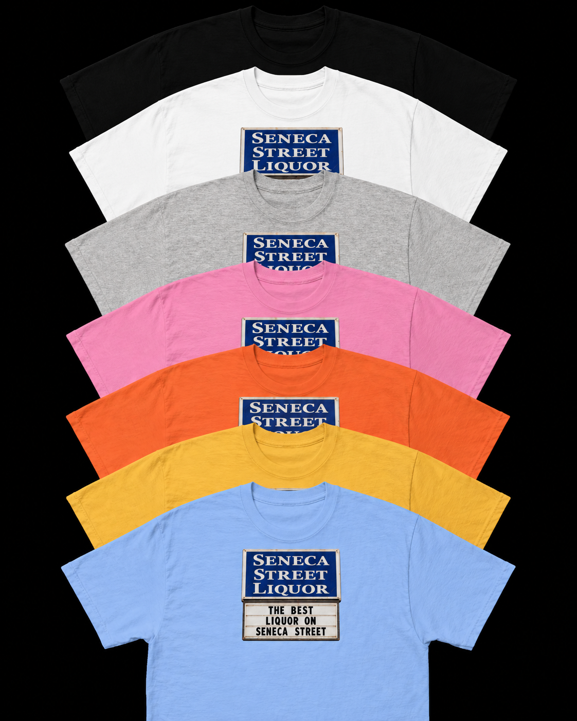 Seneca Street Liquor official T-shirt collection